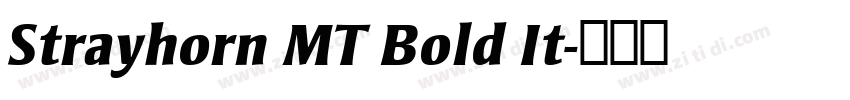 Strayhorn MT Bold It字体转换
